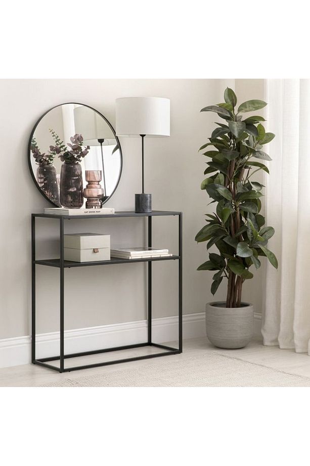 Liva Dresuar Kahve Köşesi Modern Konsol 80 Cm Antrasit Ahşap - 1