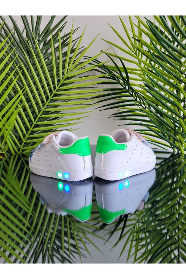 Işıklı Ortopedik İlkadım Cırt Cırtlı Hafif Rahat Günlük Unisex Kız Erkek Çocuk Sneaker Spor Ayakkabı - 1