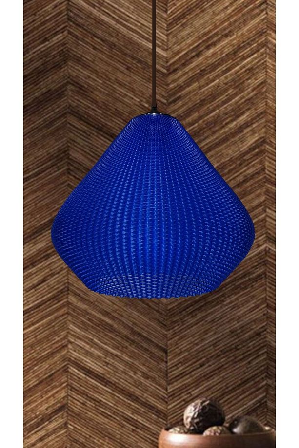 Gruis Lacivert mavi Avize, Mesh yüzey Otantik Tasarım Tekli Sarkıt Avize (Bioplastik) E27 - 1