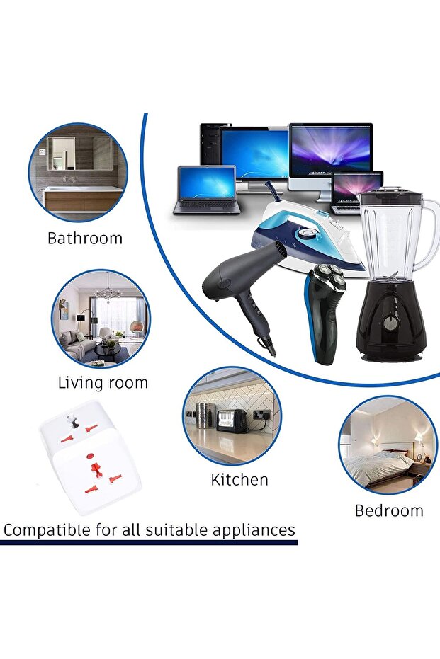 محول مقبس متعدد الاتجاهات ثلاثي الاتجاهات، محول سفر عالمي - 3