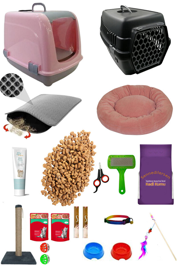 20 Parça Kedi Başlangıç Seti Pembe - 1