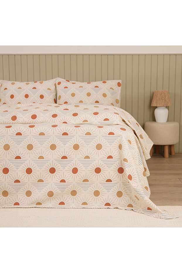 Soft Soleil Çift Kişilik Pike Takımı - Bej - 1