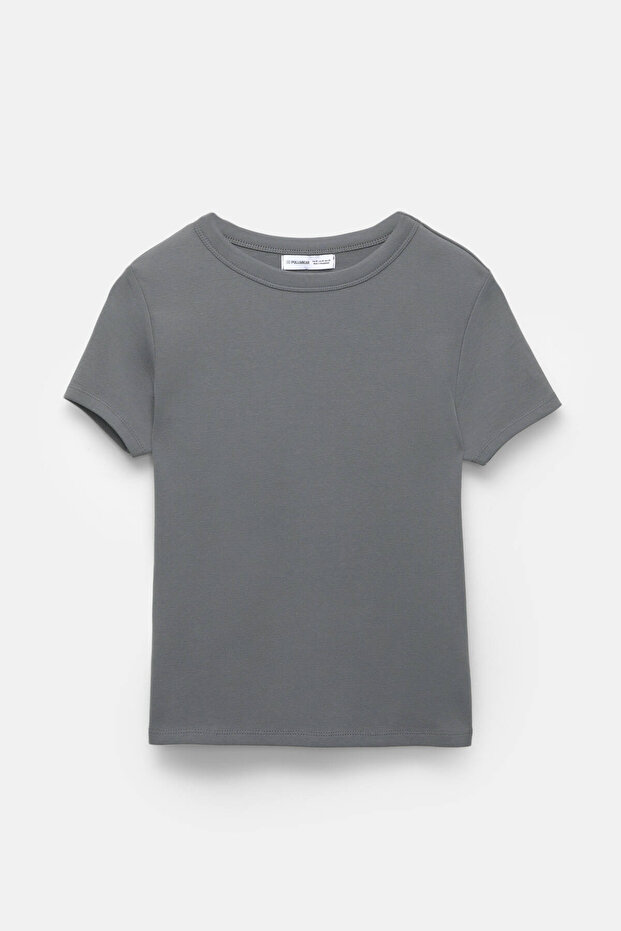 Basic vücuda oturan t-shirt - 5