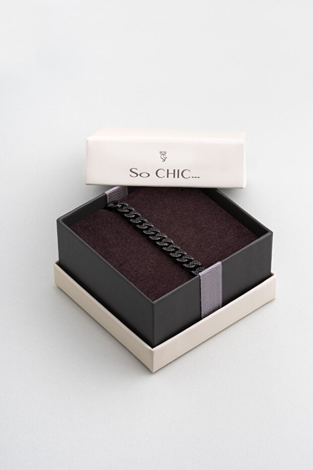 Örgü Model Çelik Erkek Bileklik - 6