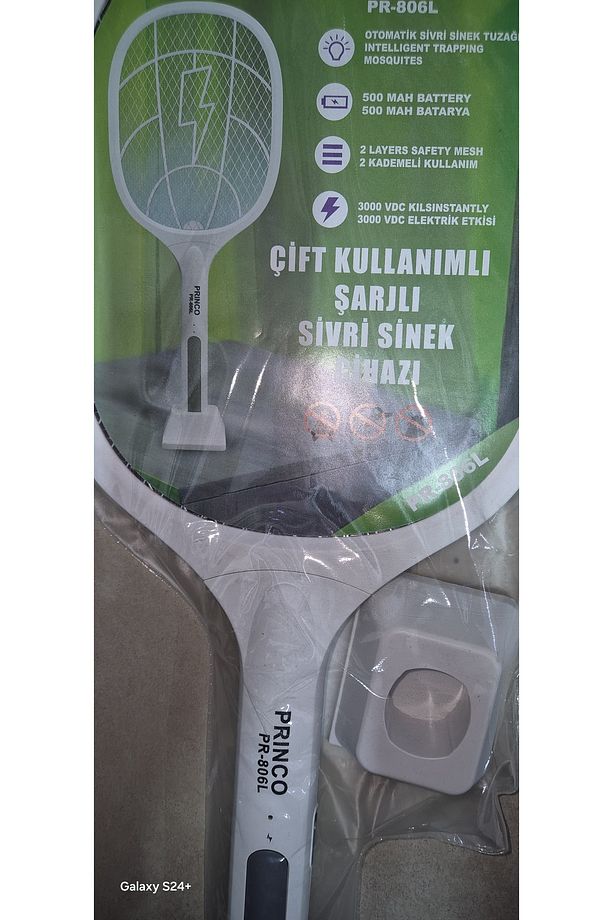 Çift kullanımlı şarjlı sivrisinek cihazı raket şeklinde sinek avlama sinek yok edici - 4