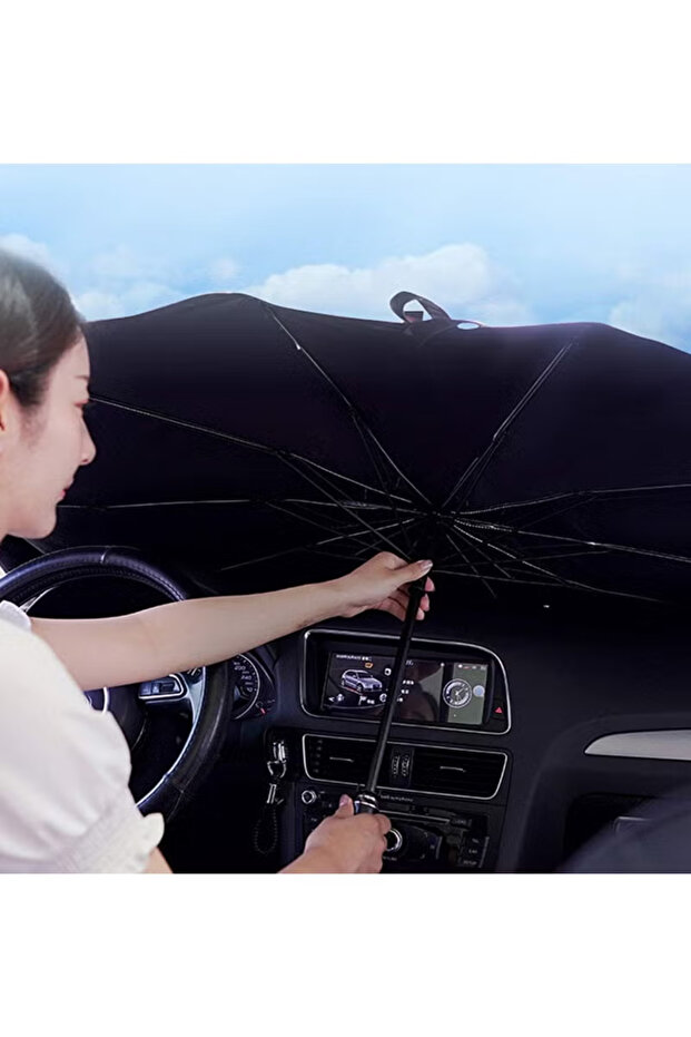 مظلة شمسية قابلة للطي للزجاج الأمامي للسيارة - 4