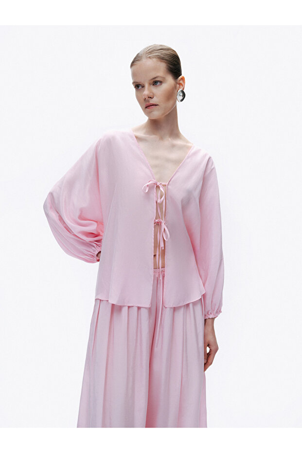 Boncuk İşlemeli Gömlek - 1