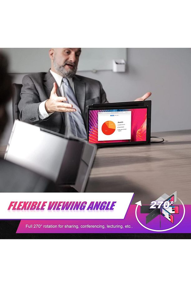 Duex Plus Taşınabilir Dizüstü Bilgisayar Laptop Monitörü 13.3" USB C Güç Kaynaklı Tak Çalıştır Model - 5