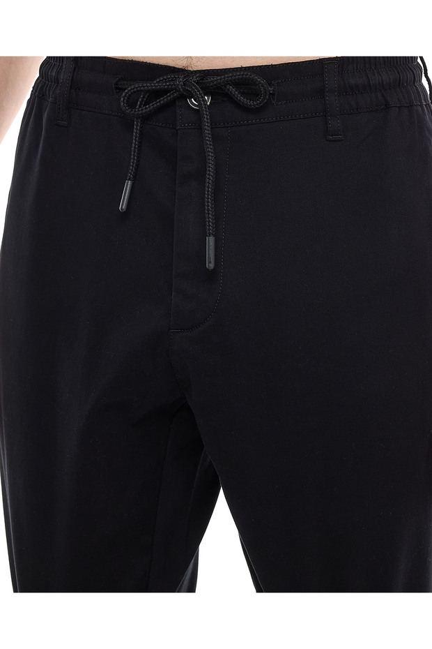 Solid Jogger Pants with Drawstring Waist - 5