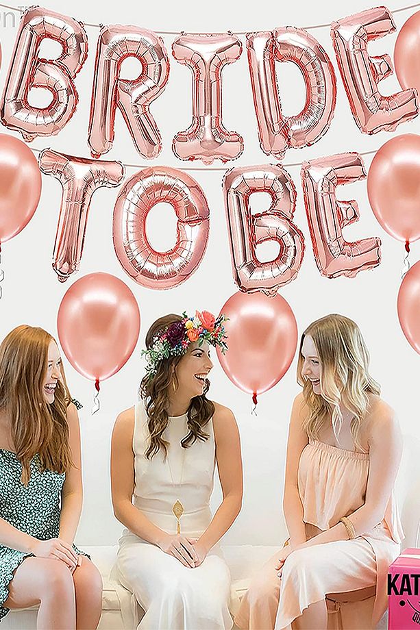 Bride To Be Folyo Balon 10 Adet Latex Balon 2 Adet Kalp Folyo Balon Bekarlığa Veda Balon Seti - 4