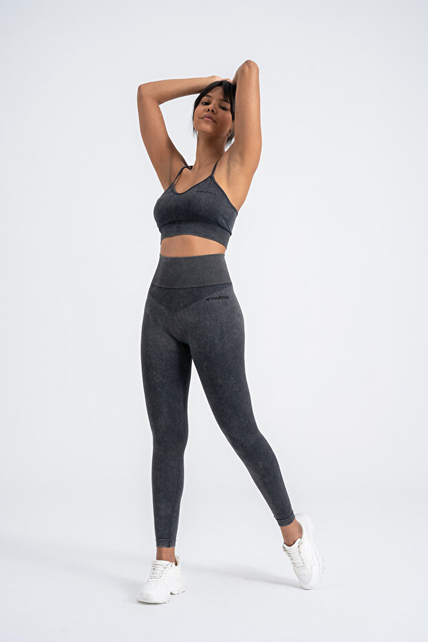 Super Flexible Acid Wash Bra Tights Set