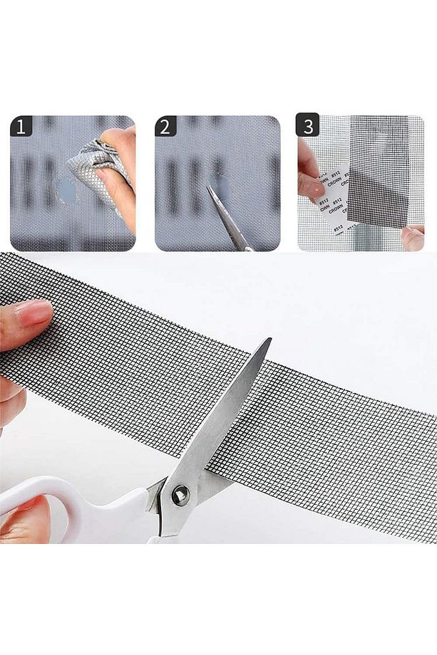 Sineklik Tamiri İçin 5cm x 2m Kendinden Yapışkanlı Onarım Tamir Yama Bandı Dayanıklı Kolay Uygulama - 1