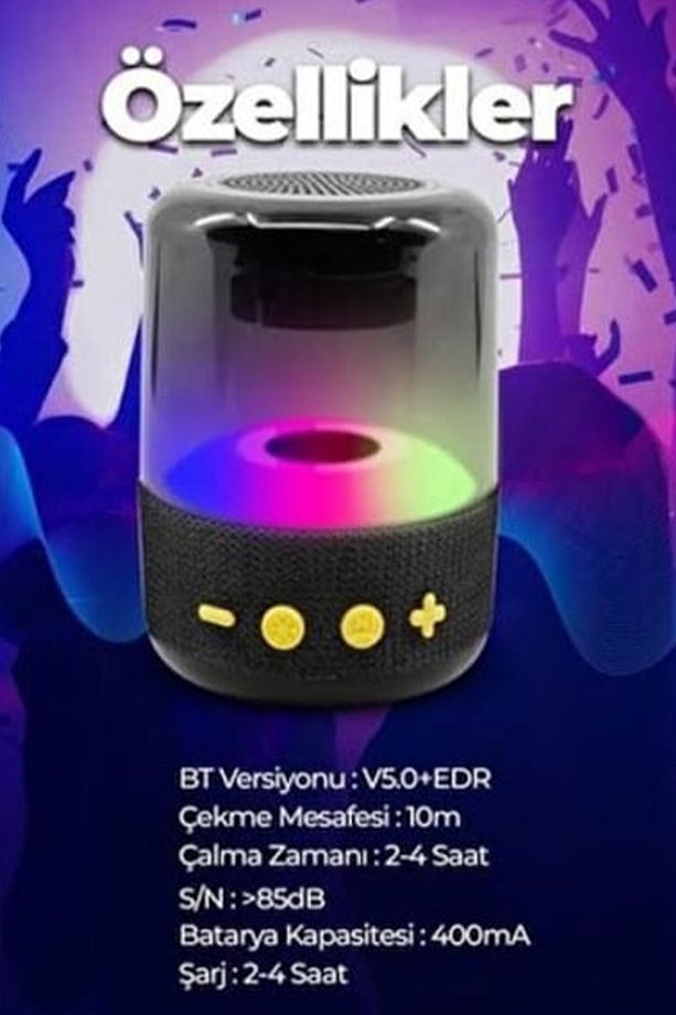 Yeni nesil RGB ışıklı bluetooth ses bombası hoparlör güçlü ışıklı hoparlör - 3