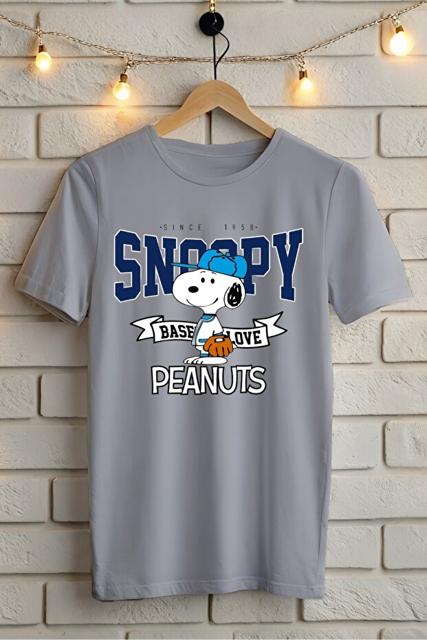 Snoopy Baseball Printed Oversize T-Shirt