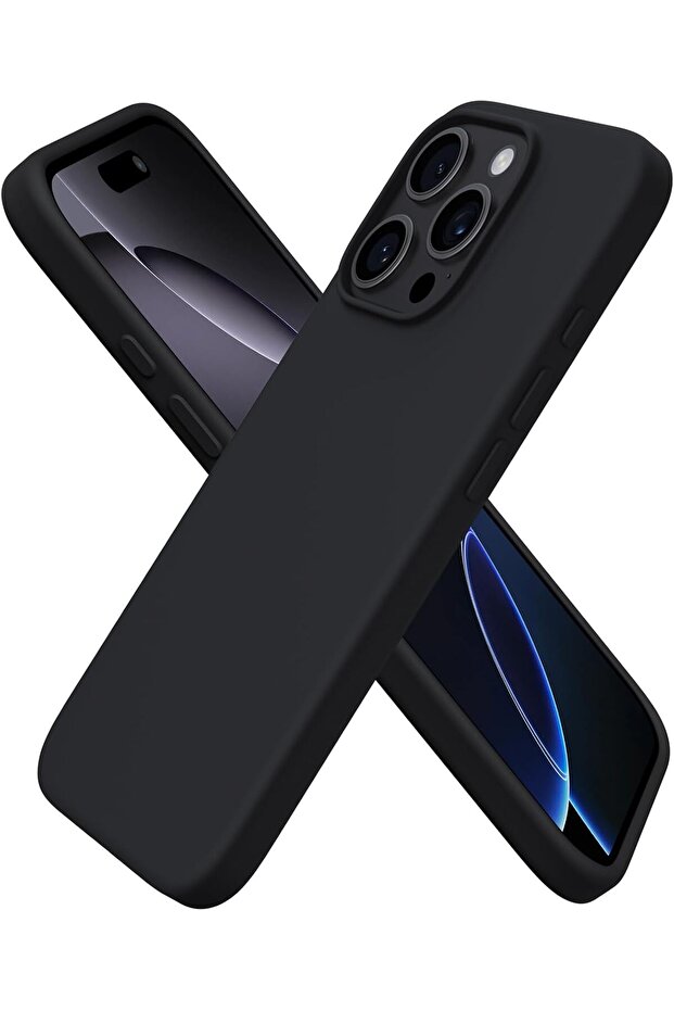 جراب سيليكون لهاتف iPhone 16 Pro، ناعم الملمس، مضاد للخدش، بطانة من الألياف الدقيقة، مقاوم للصدمات، جراب رفيع واقٍ - 1