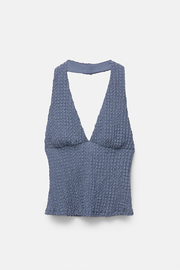 Kırışık efektli halter üst - 5