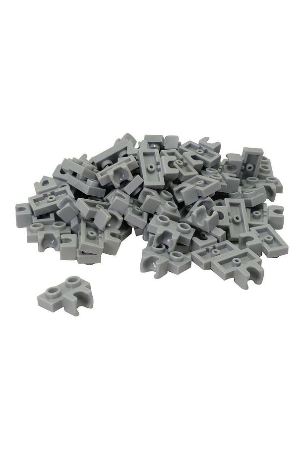 Custom Moc Aksesuar Hinge Plate 1 X 2 Menteşe Eklem Parçası Tekli Gri Soket 4 Adet Gönderilecek - 1