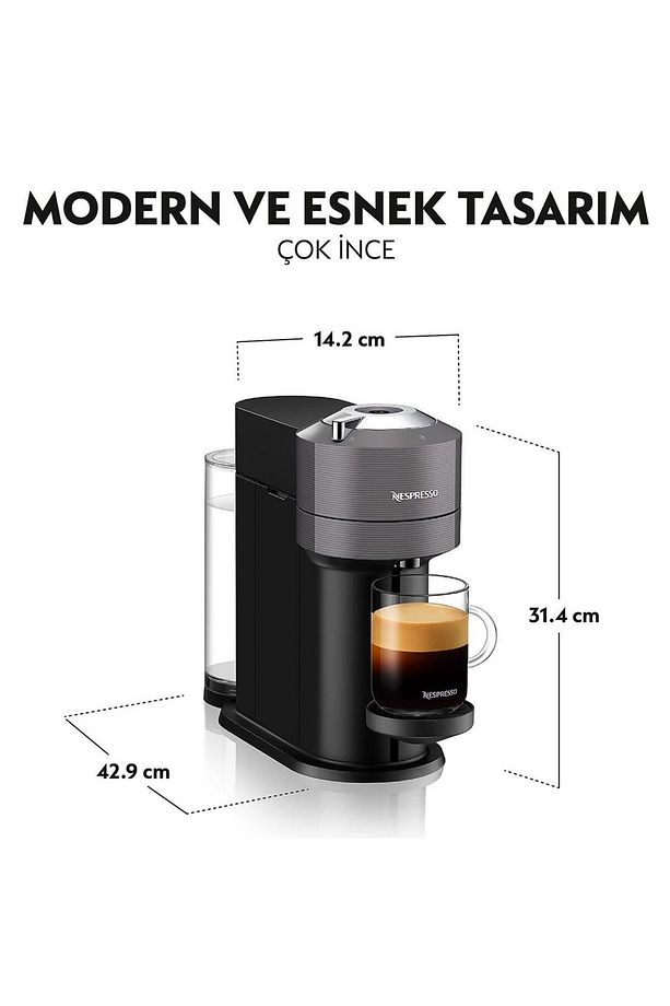 Vertuo Next C Matt Black Kapsül Kahve Makinesi - 4