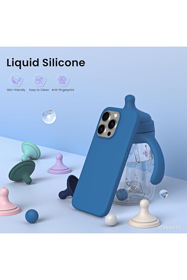 Iphone 16 Pro Silicone Case Soft Touch AntiScratch Microfiber Lining Shockproof Protective Thin case - 3