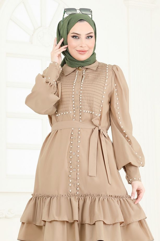 SUAL İnci Detay Tunik 4253JNF844 Latte - 2