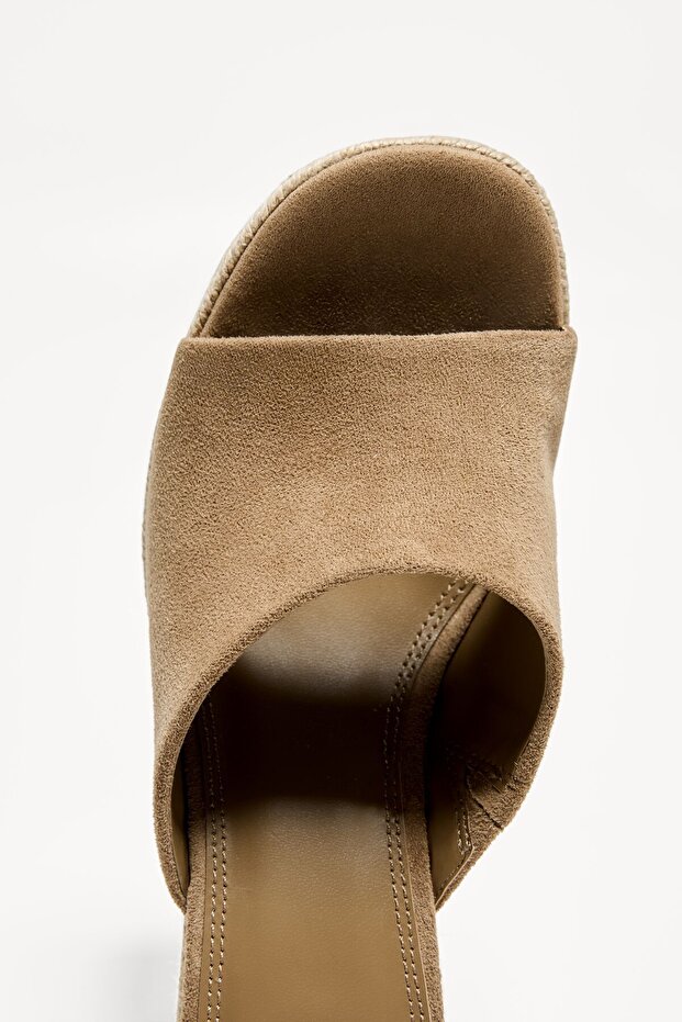 Jüt platform topuklu sandalet - 6