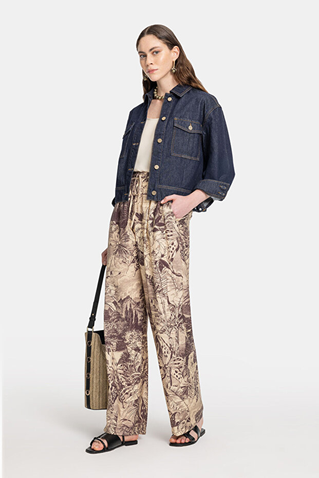 LACİVERT DENİM CEKET - 5