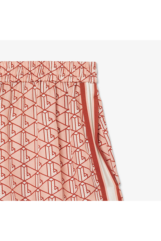 Kadın Monogram Bej Şort - 2