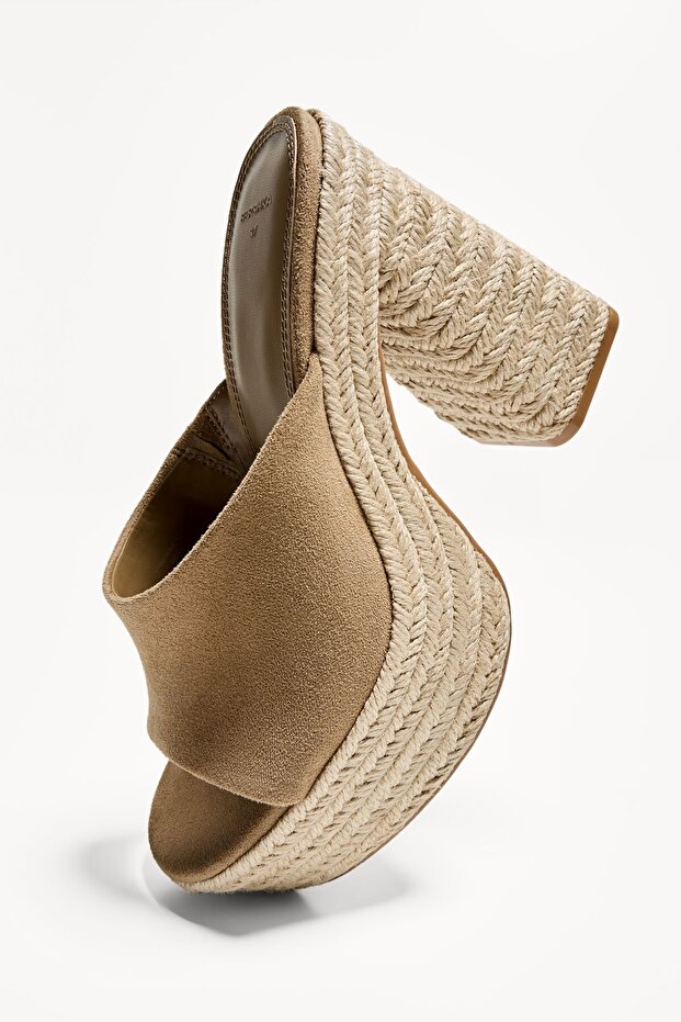 Jüt platform topuklu sandalet - 7