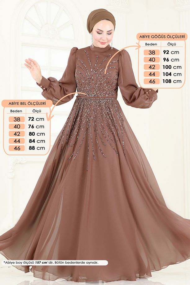 SUAL Taş Detaylı Janjan Abiye 4953D170 Vizyon - 6