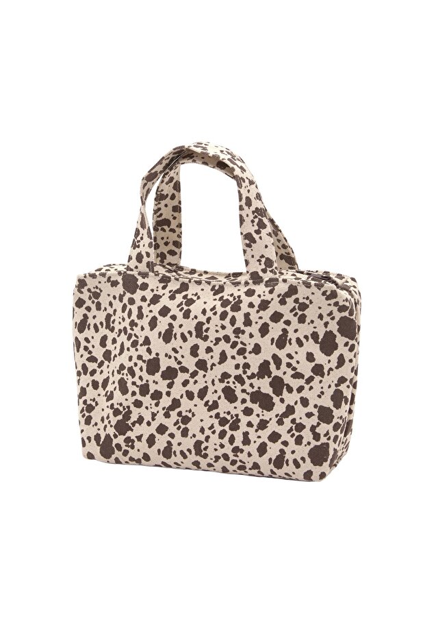 İnek desenli mini tote çanta - 2