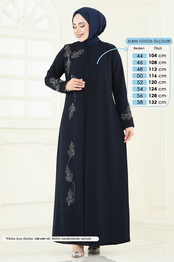 Taş Detay Abiye Elbise 2005OZT1013 Laci - 2