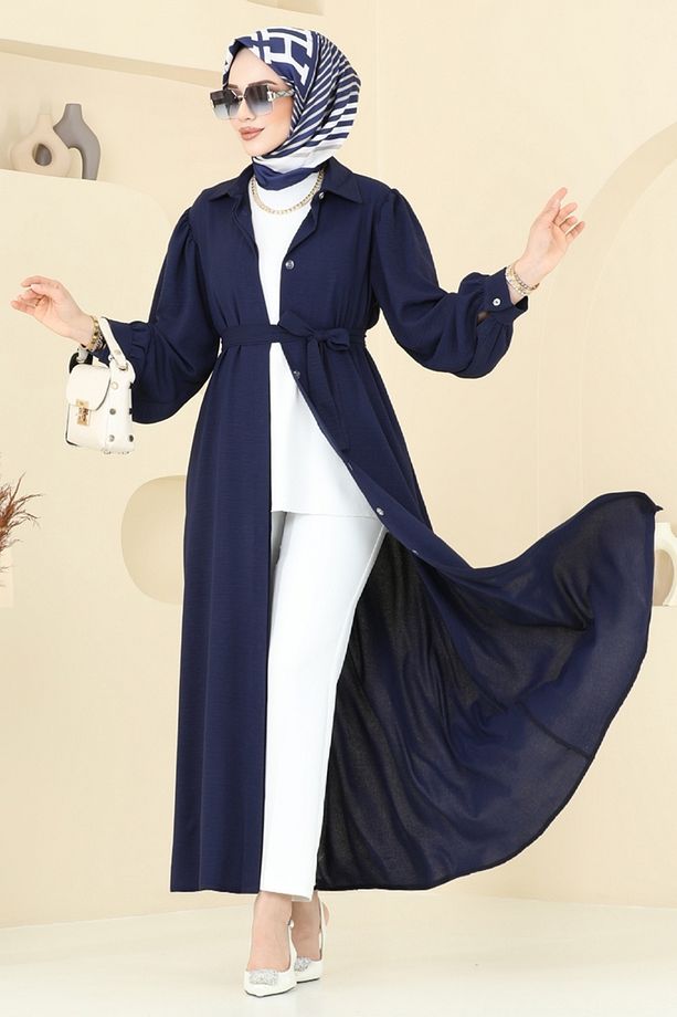 Gizli Düğmeli Elbise Ferace 0037BG354 Laci - 6
