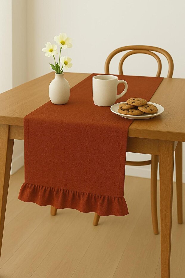 Linen Ruffle Detailed Runner 50X140 - 1