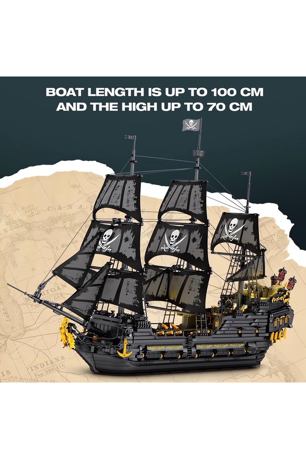 The Black Pearl, Technic Block Building Kit, Led Lighted (4708 Pieces) - 3