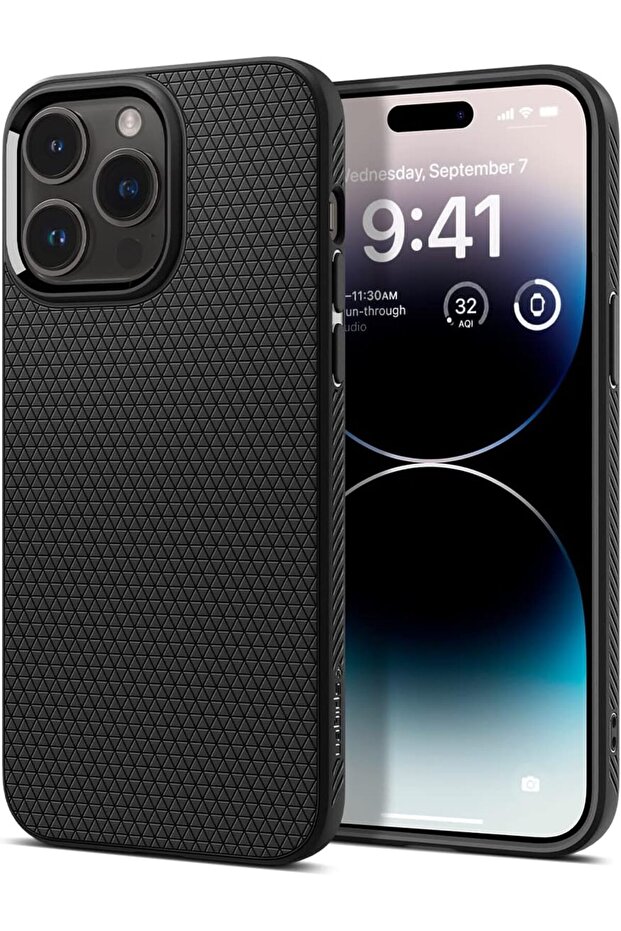 Spigen Liquid Air designed for iPhone 14 Pro Max case cover - Matte Black