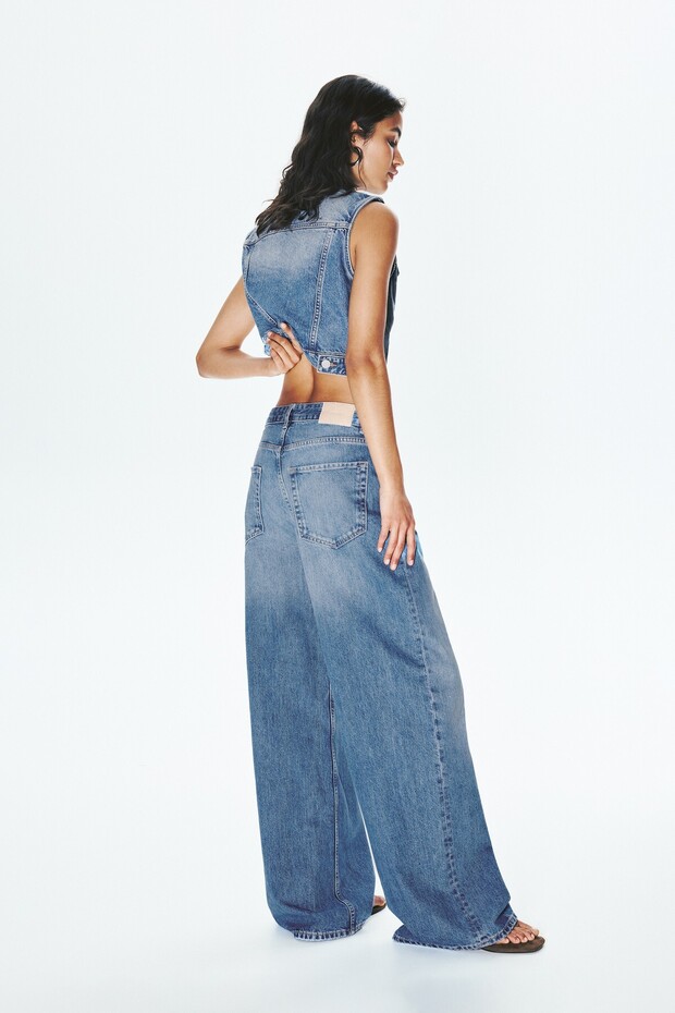 Orta bel baggy jean - 2