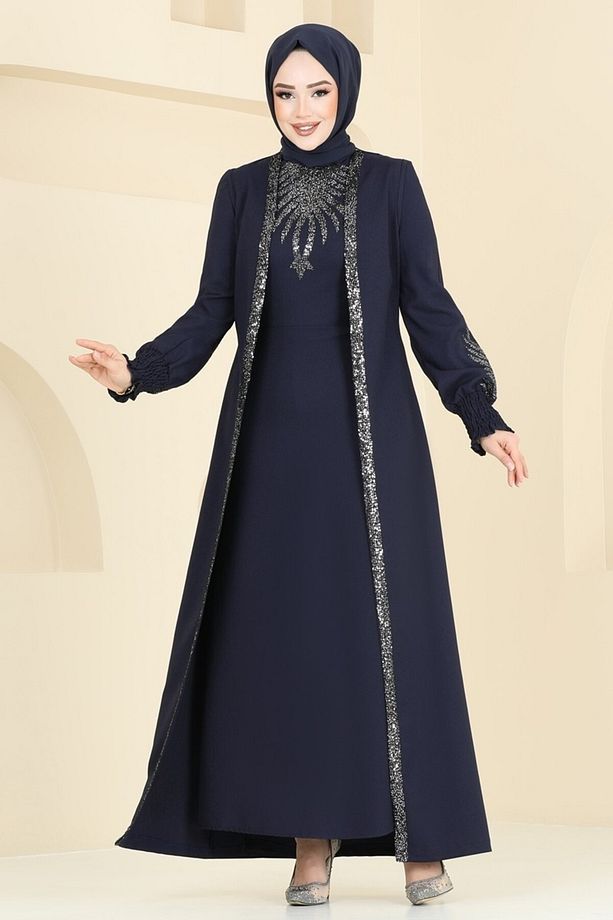 Yelekli Abiye Elbise Takım ASM2758 Laci - 3