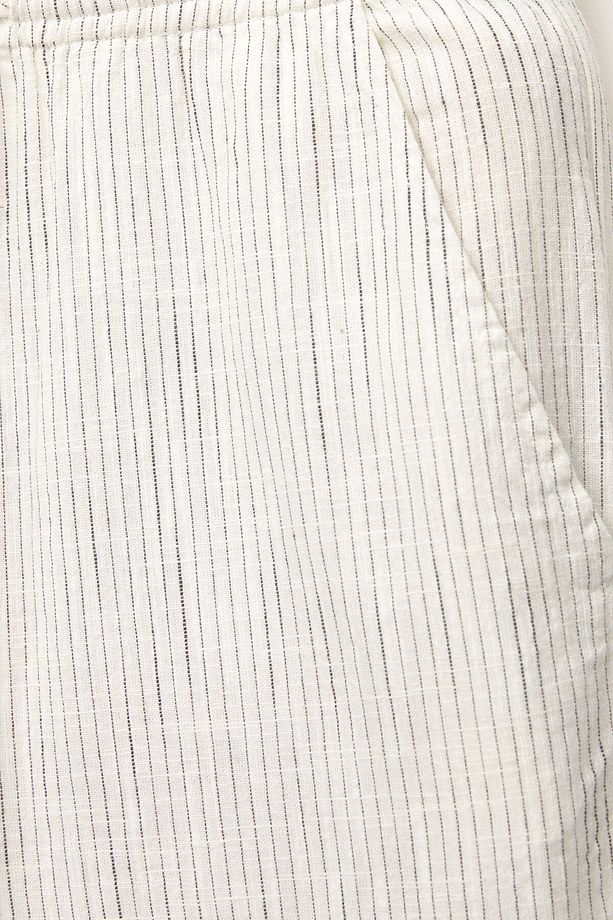 Çizgili rustik jogger pantolon - 7