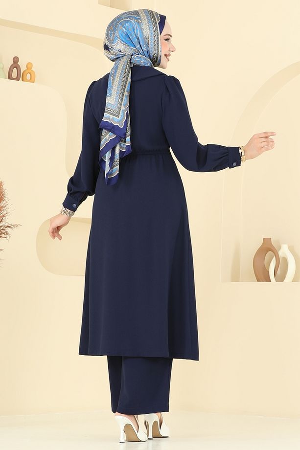 Kruvaze Yaka Krep Takım 6223BSK463 Laci - 4