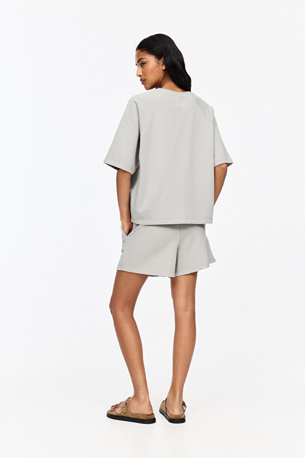 Kısa kollu reglan sweatshirt - 4