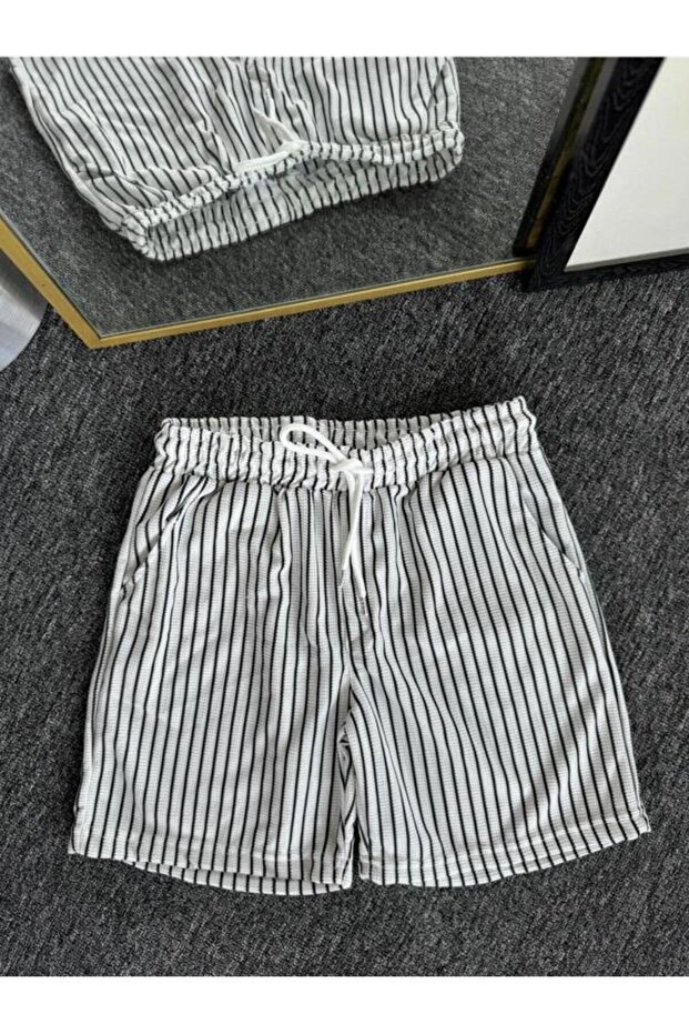 شورت كابري مخطط للرجال - 1
