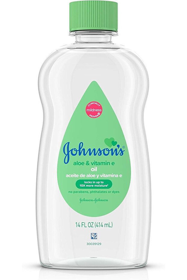 Johnson's Baby Oil - Aloe Vera & Vitamin E, 14 Ounce