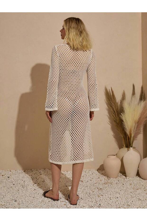 AJURLU PAMUKLU PLAJ ELBİSESİ - 2