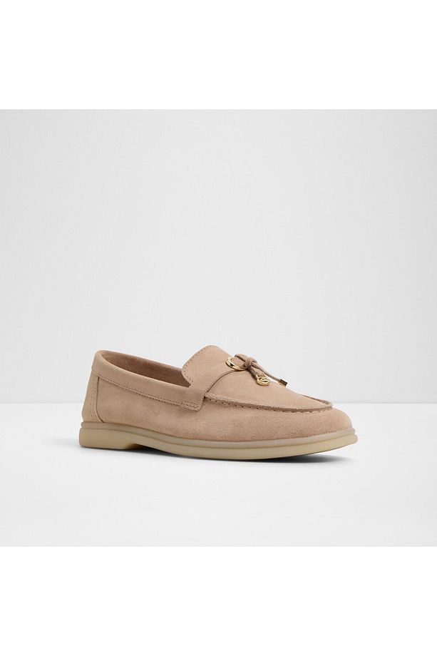 CRERAS-IN - Kadın Hakiki Deri Ekru Loafer & Mokasen - 4
