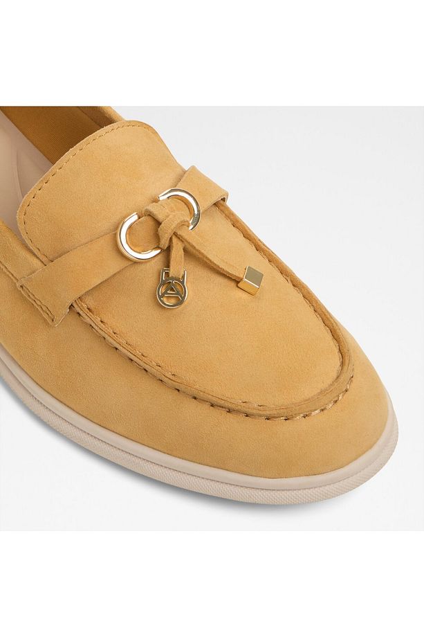 CRERAS-IN - Kadın Hakiki Deri Sarı Loafer & Mokasen - 5