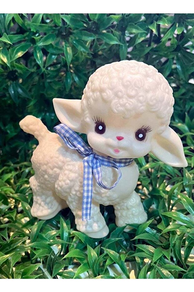 مجسم على شكل خروف العيد صغير الحجم بمصباح LED على - 2