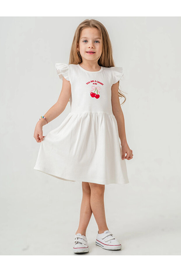 Cherry Embroidered Girl's Dress