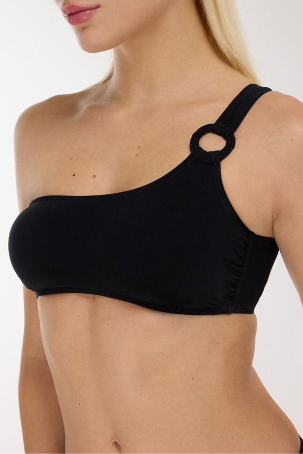 5711 Siyah Tek Omuz Bikini Takımı - 2