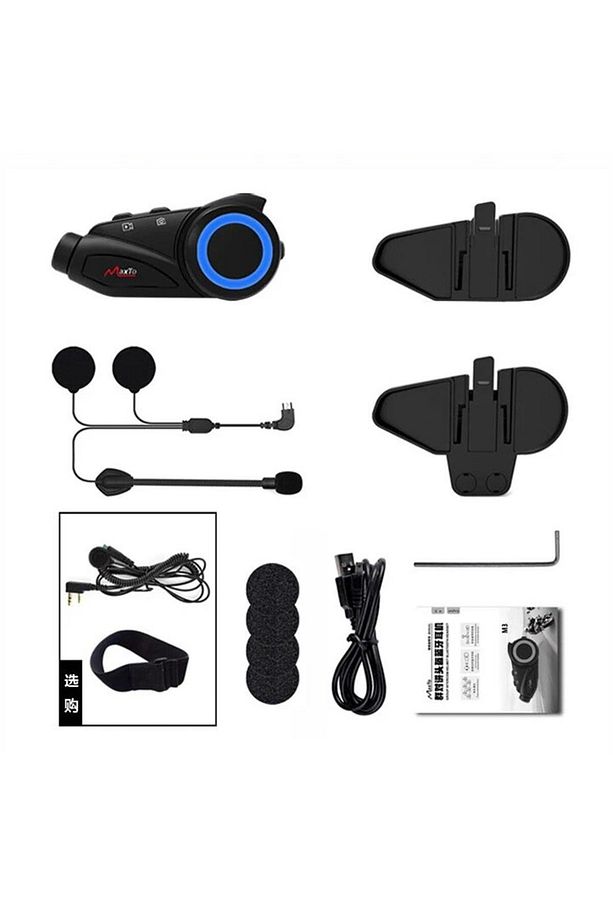 Maxto M3 Kameralı Motosiklet Bluetooth Intercom Kulaklık - 3