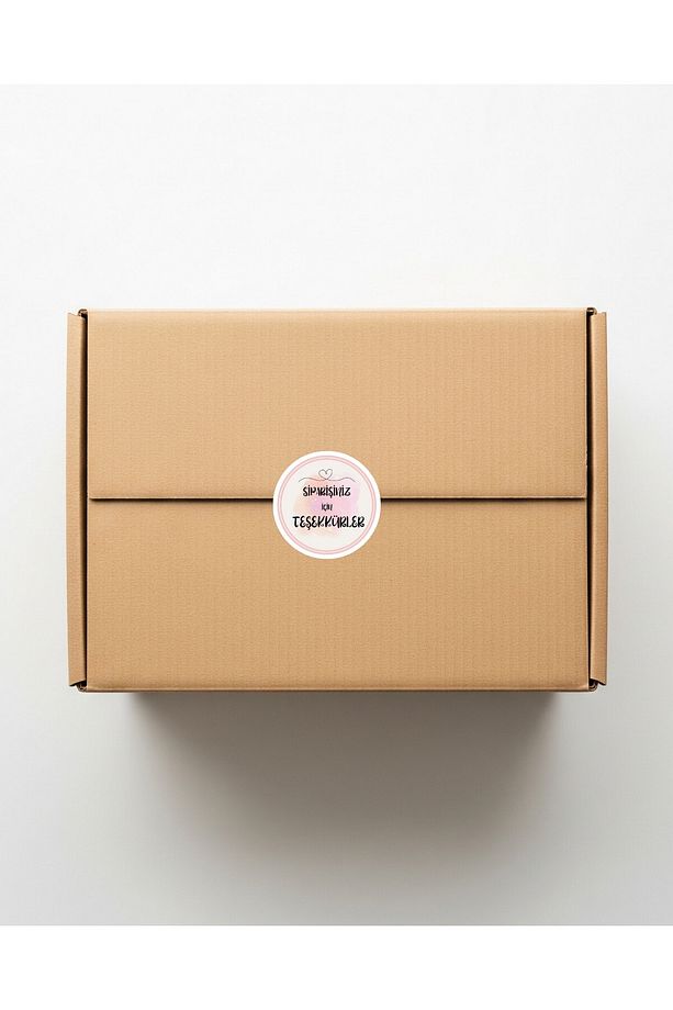 Kalp Siparişiz İçin Teşekkürler Sticker - Etiket - 38 Adet 3,5x3,5cm - 3